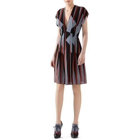 gucci triangle print silk dress|Dresses and Jumpsuits for Women .